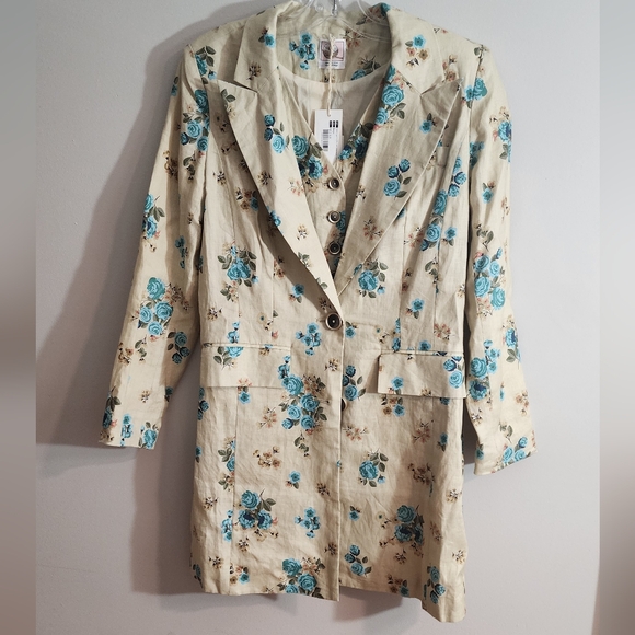 Linennaive Rococo Linen Trench Coat - Picture 3 of 8